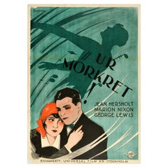 Original Vintage Swedish Movie Poster Jazz Mad Ur Morkret From The Darkness
