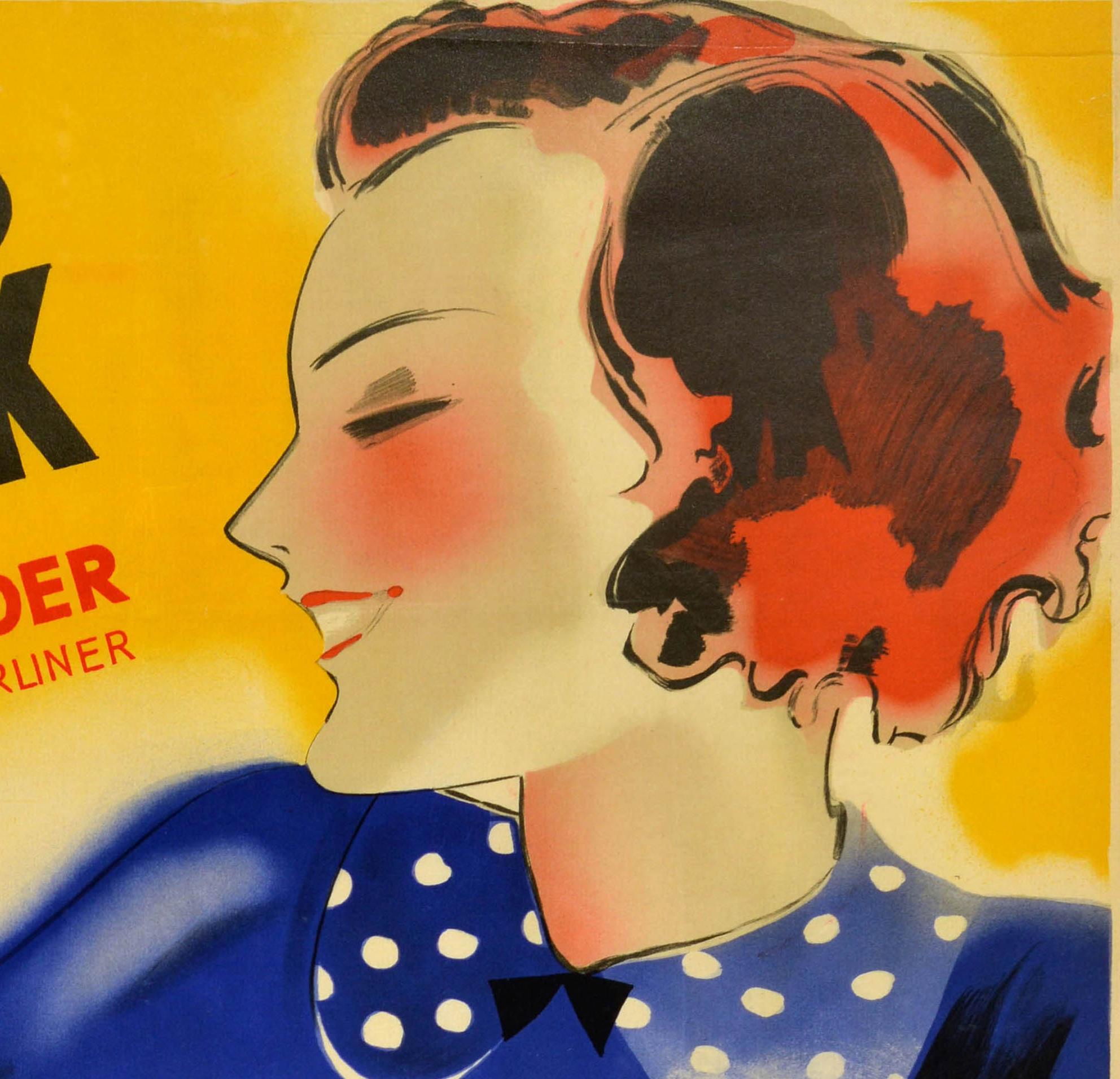 Original Vintage By Schwedisches Filmplakat Falsche Nummer Miss En Kyss I Karlek (Papier) im Angebot