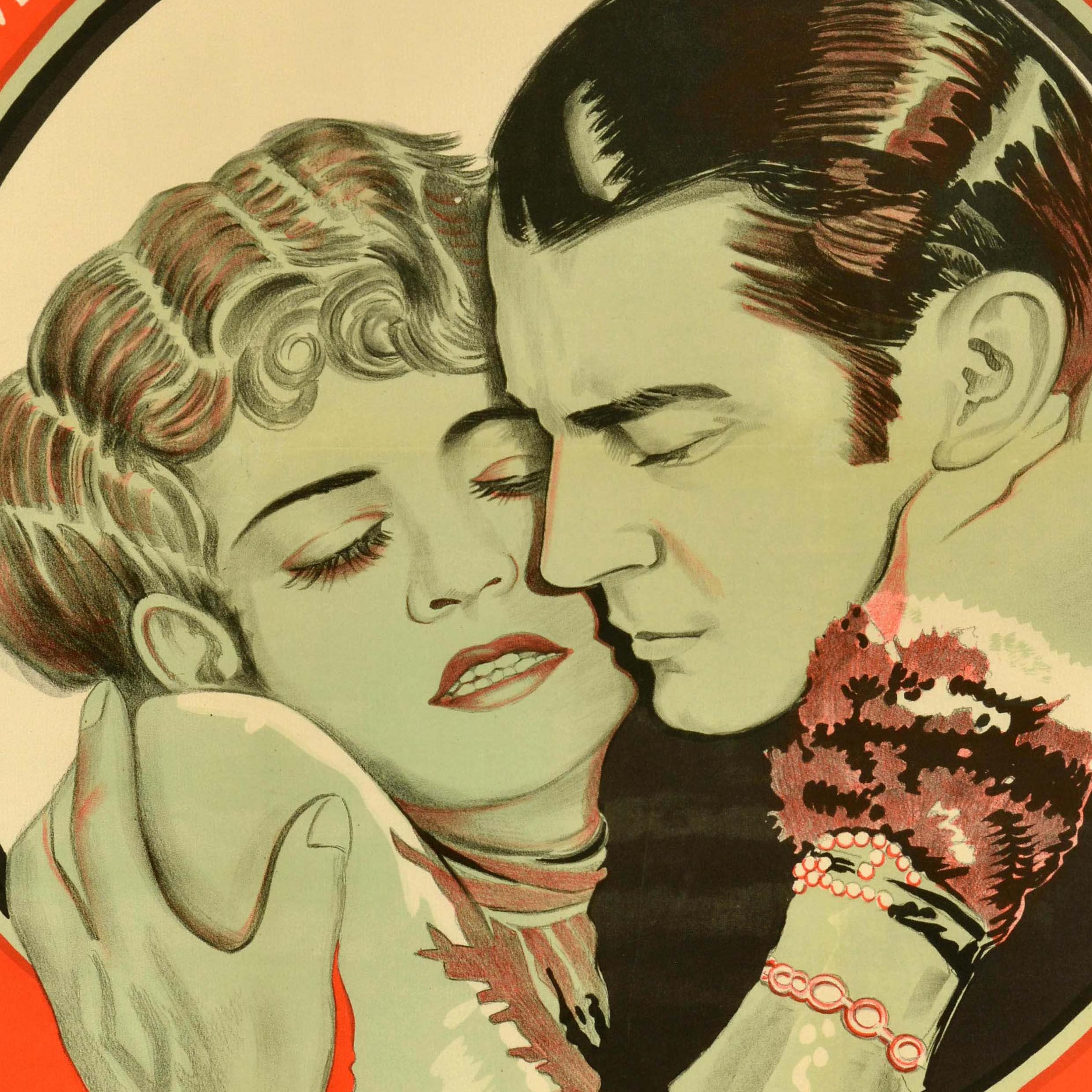 Inizio XX secolo Poster cinematografico originale d'epoca svedese Interference I Brottets Skugga in vendita