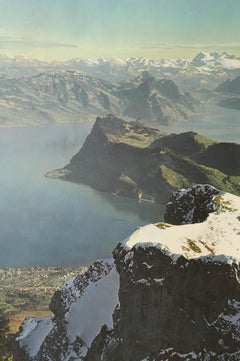 Original Vintage Swiss Travel Poster for Central Switzerland