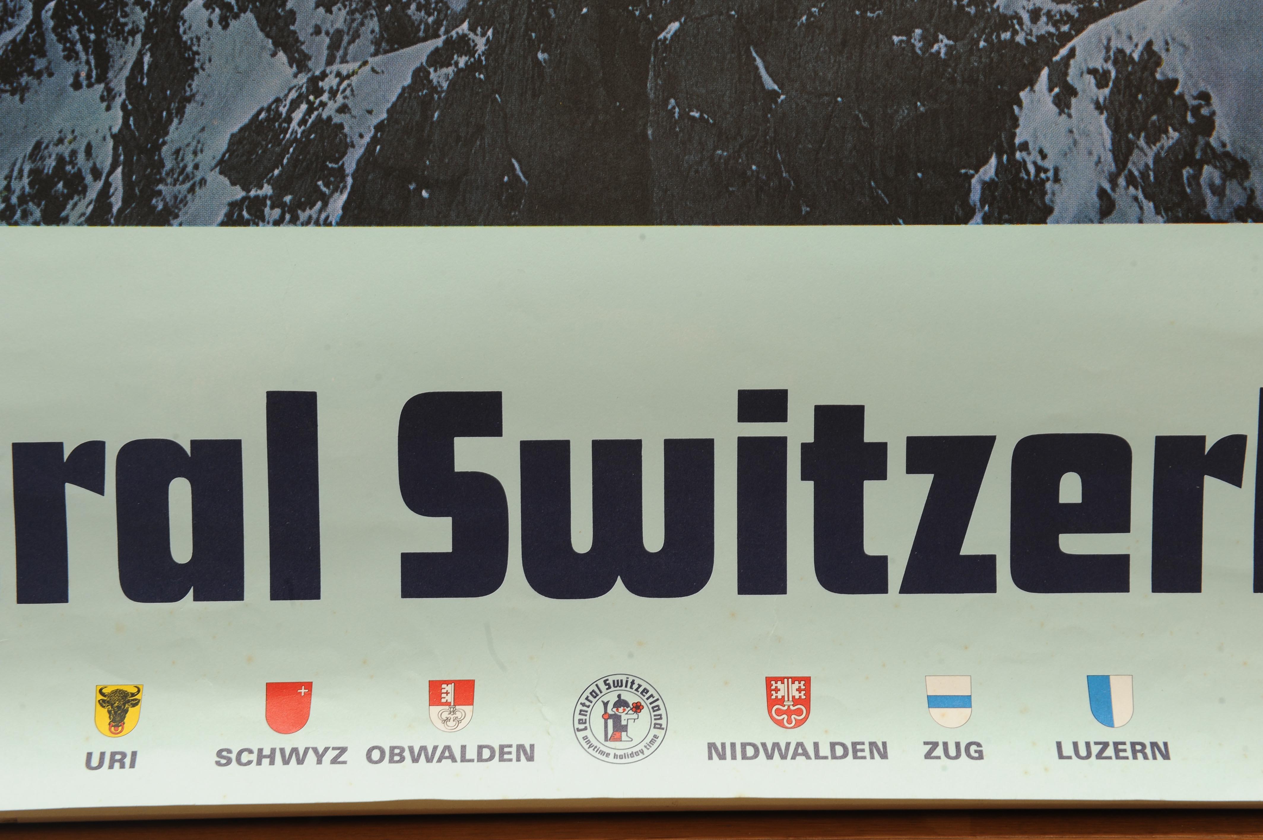 Original Vintage By Schweizer Reiseplakat für die Zentralschweiz (Papier) im Angebot