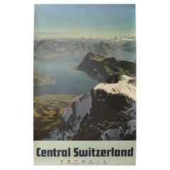 Original Vintage By Schweizer Reiseplakat für die Zentralschweiz