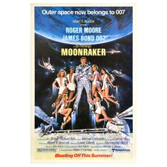 Poster cinematografico teaser originale d'epoca James Bond Moonraker 007 Daniel Goozee