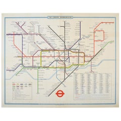 Original Vintage The London Underground Poster London Transport Tube Map Railway