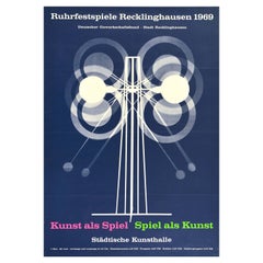 Original Vintage Theatre Festival Poster Ruhr Festival Art Exhibition Modernism