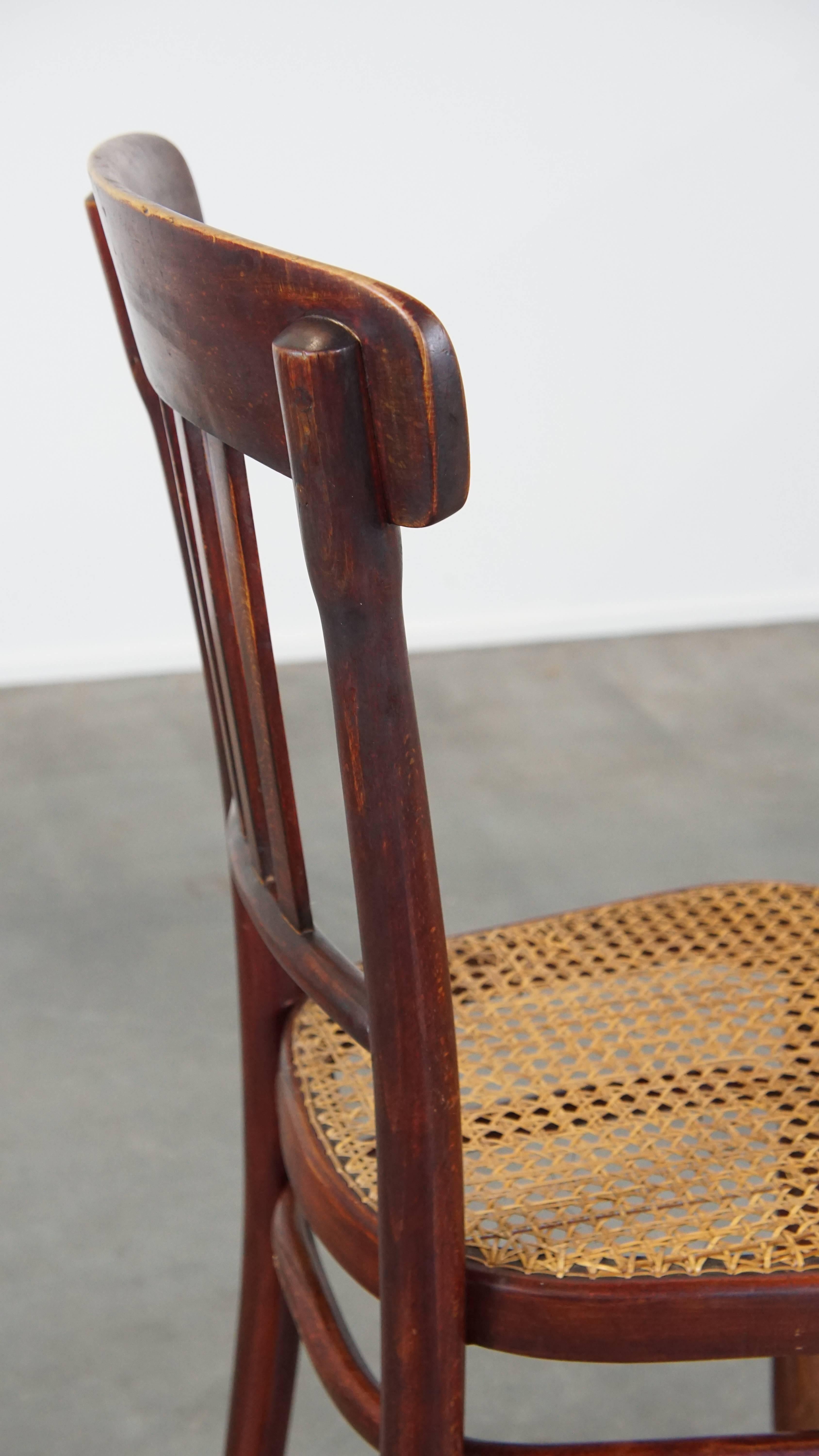 Original vintage Thonet design bistro chair with matte seat For Sale 7