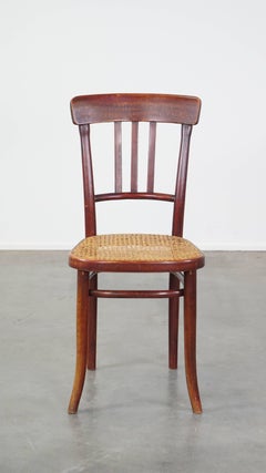 Original vintage Thonet design bistro chair with matte seat