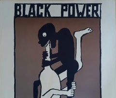 Original vintage Tomi Ungerer poster ´Black power/white power´ 1967