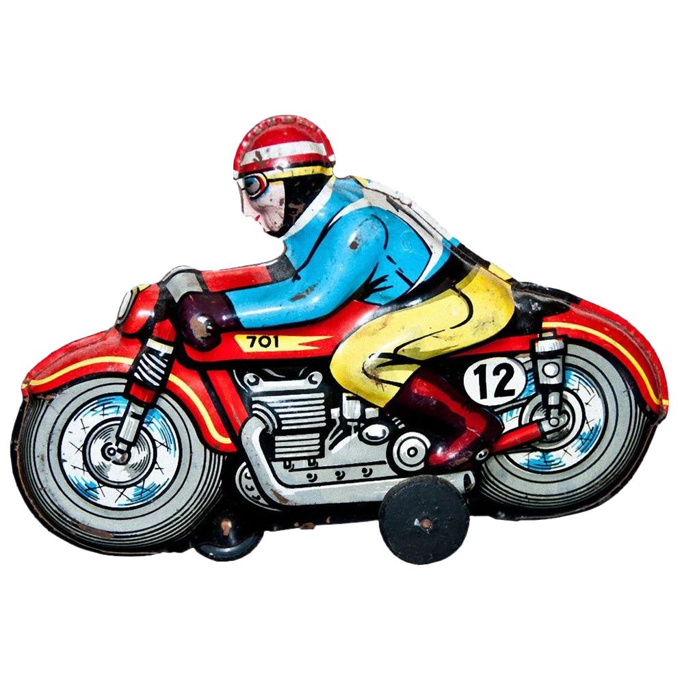 Original Vintage Spielzeug:: AMB Motorradfahrer:: 1960er Jahre