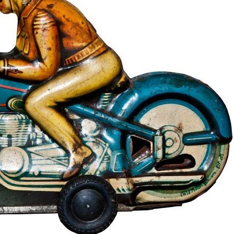 vintage metal motorcycle toy