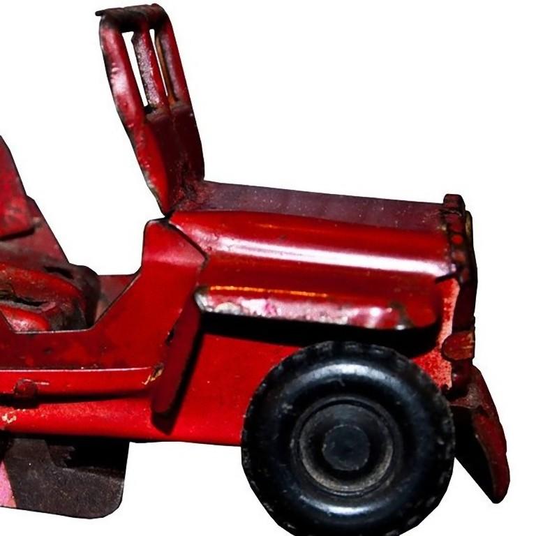Original Vintage-Spielzeug, Wind Up Jeep Auto im Zustand „Gut“ im Angebot in Roma, IT