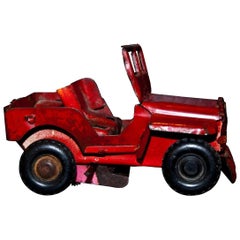 Original Vintage Toy, Wind Up Jeep Car