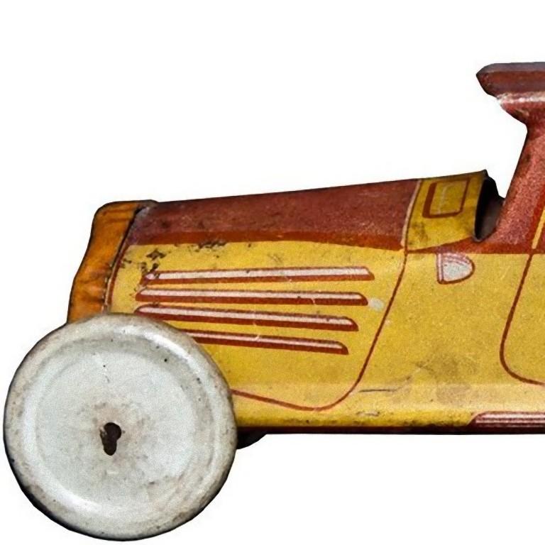 French Original Vintage Toy, Wind up RG Car, Made in France, 1930s