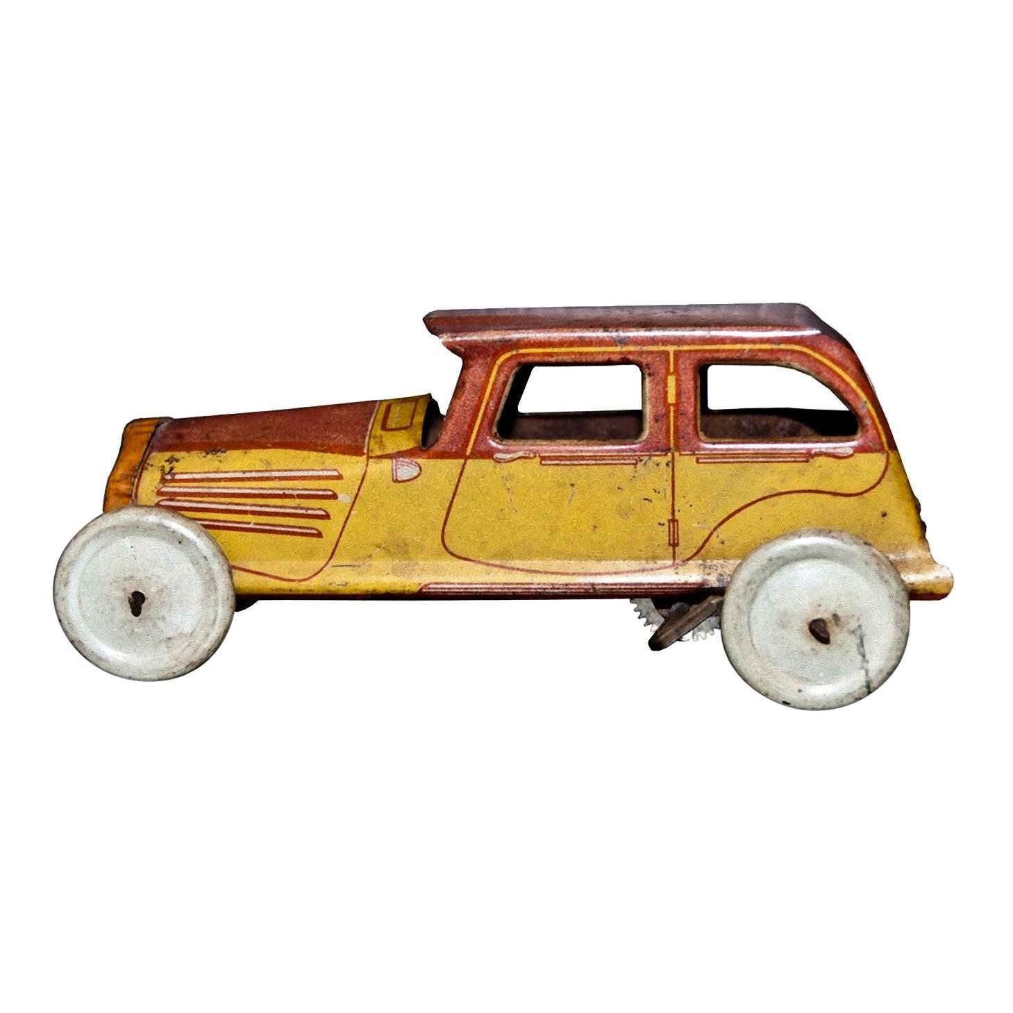 Original Vintage Toy, Wind up RG Car, Made in France, 1930s