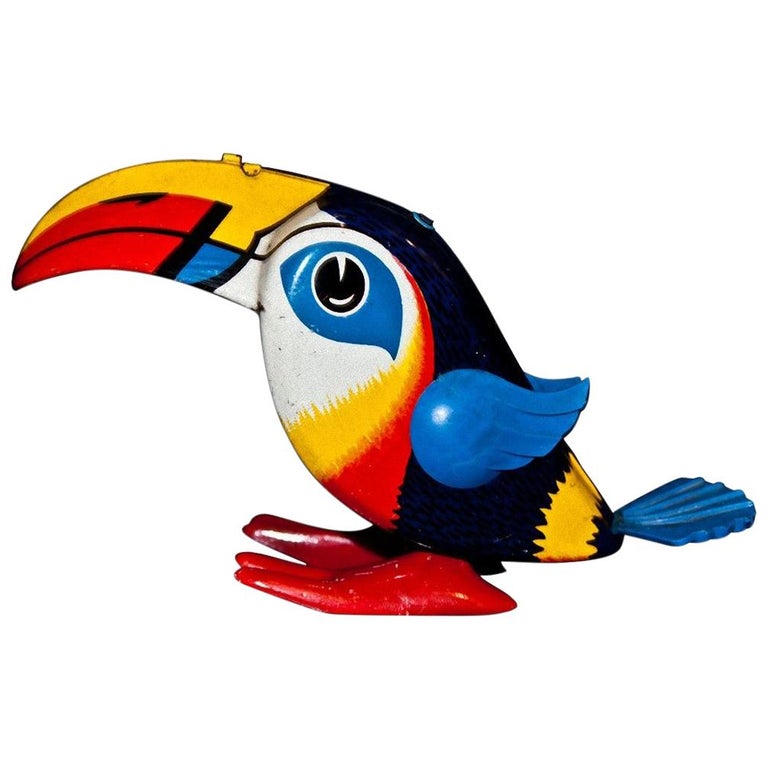 Original Vintage Toy, Wind Up Toucan, Late 20th Century For Sale