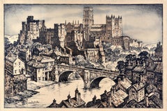 Original Vintage Train Travel Poster Durham British Railways Kenneth Steel