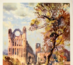 Original-Vintage-Reiseplakat „Elgin Cathedral“, Schottland, British Railways