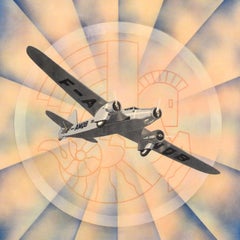 Affiche publicitaire originale de voyage Air France Art Déco National Clothing