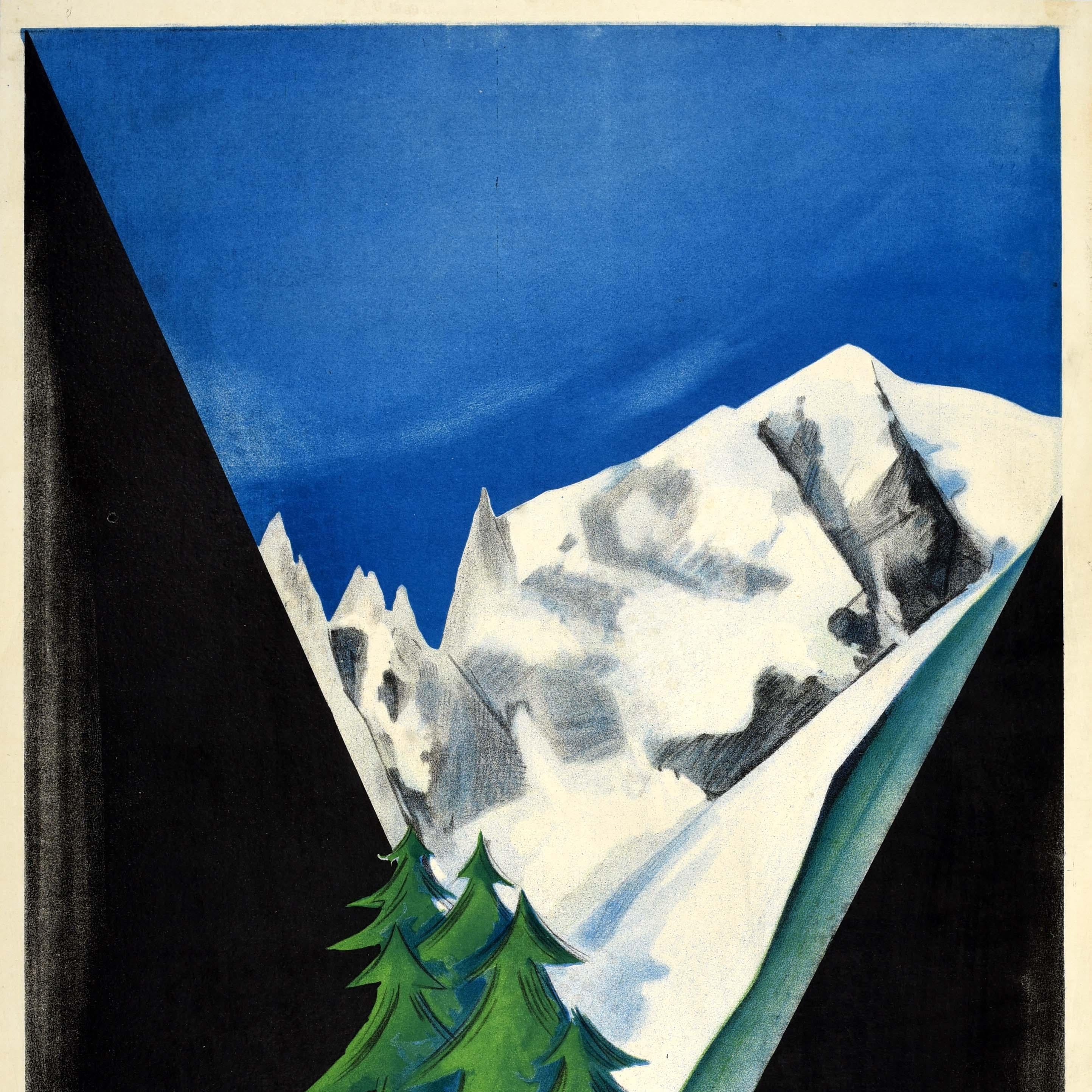 Italiano Poster pubblicitario originale d'epoca Valle d'Aosta Italia La Vallee d'Aoste in vendita