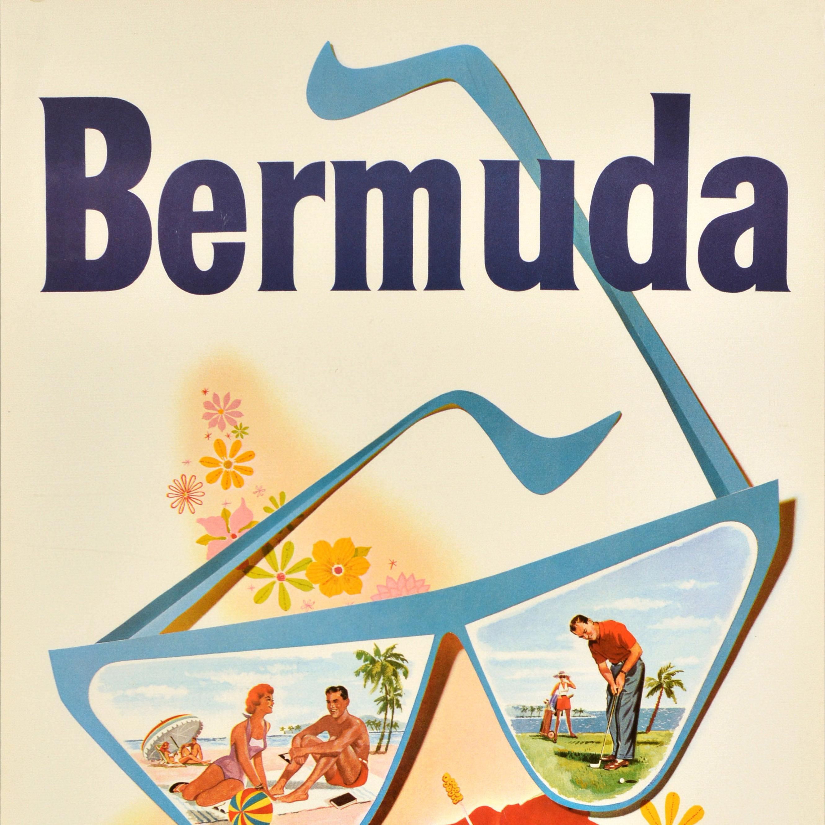 Canadese Poster pubblicitario originale d'epoca Bermuda Trans Canada Air Lines TCA in vendita