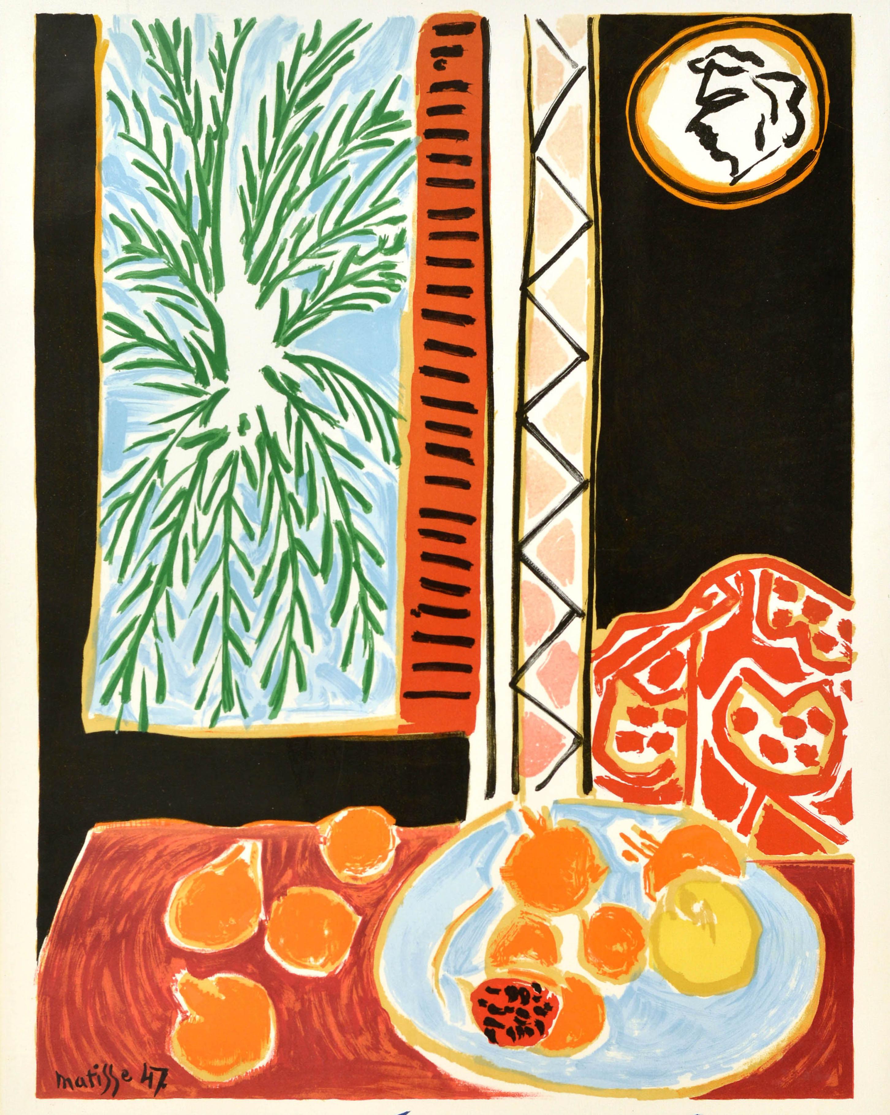 Francese Poster pubblicitario di viaggio originale d'epoca Bel lavoro felicità Henri Matisse in vendita