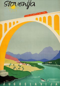 Original Vintage Travel Advertising Poster Slovenia Slovenija Yugoslavia Drelse