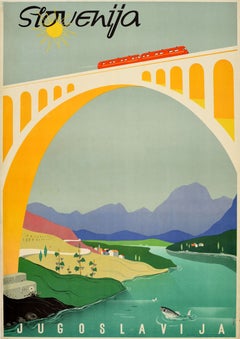 Original Vintage Travel Advertising Poster Slovenia Slovenija Yugoslavia Drelse