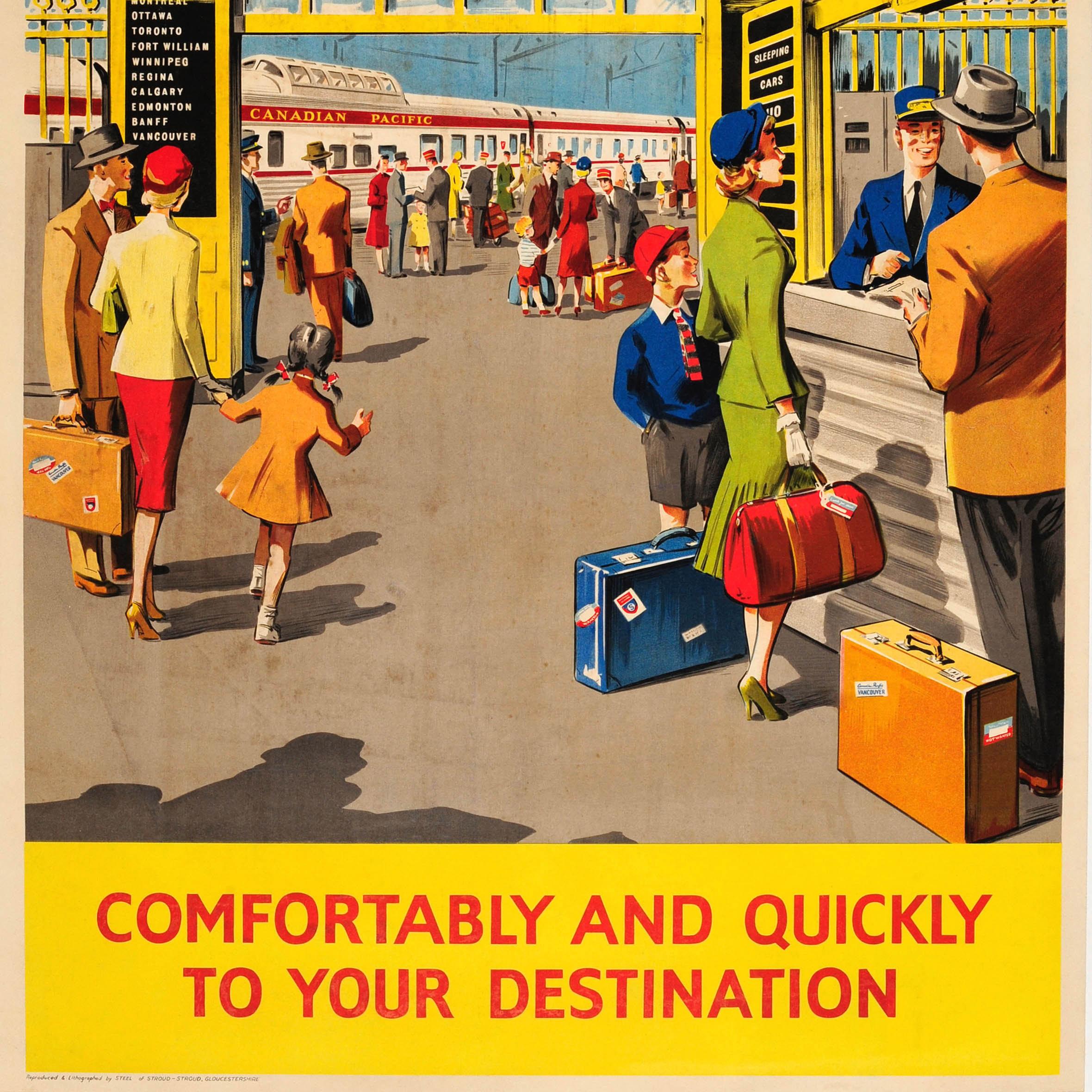 Affiche publicitaire originale de voyage - Travel Canadian Pacific In Canada Bon état - En vente à London, GB