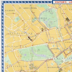 Original Vintage Travel Map Poster Visitors London Transport Underground UK