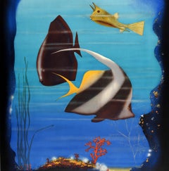 Original Vintage Travel Poster Advertising Monaco Aquarium Art Deco Ocean Museum