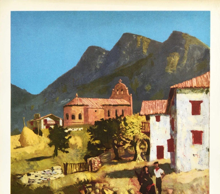 Original Vintage Travel Poster Basque Country French Railways Scenic ...