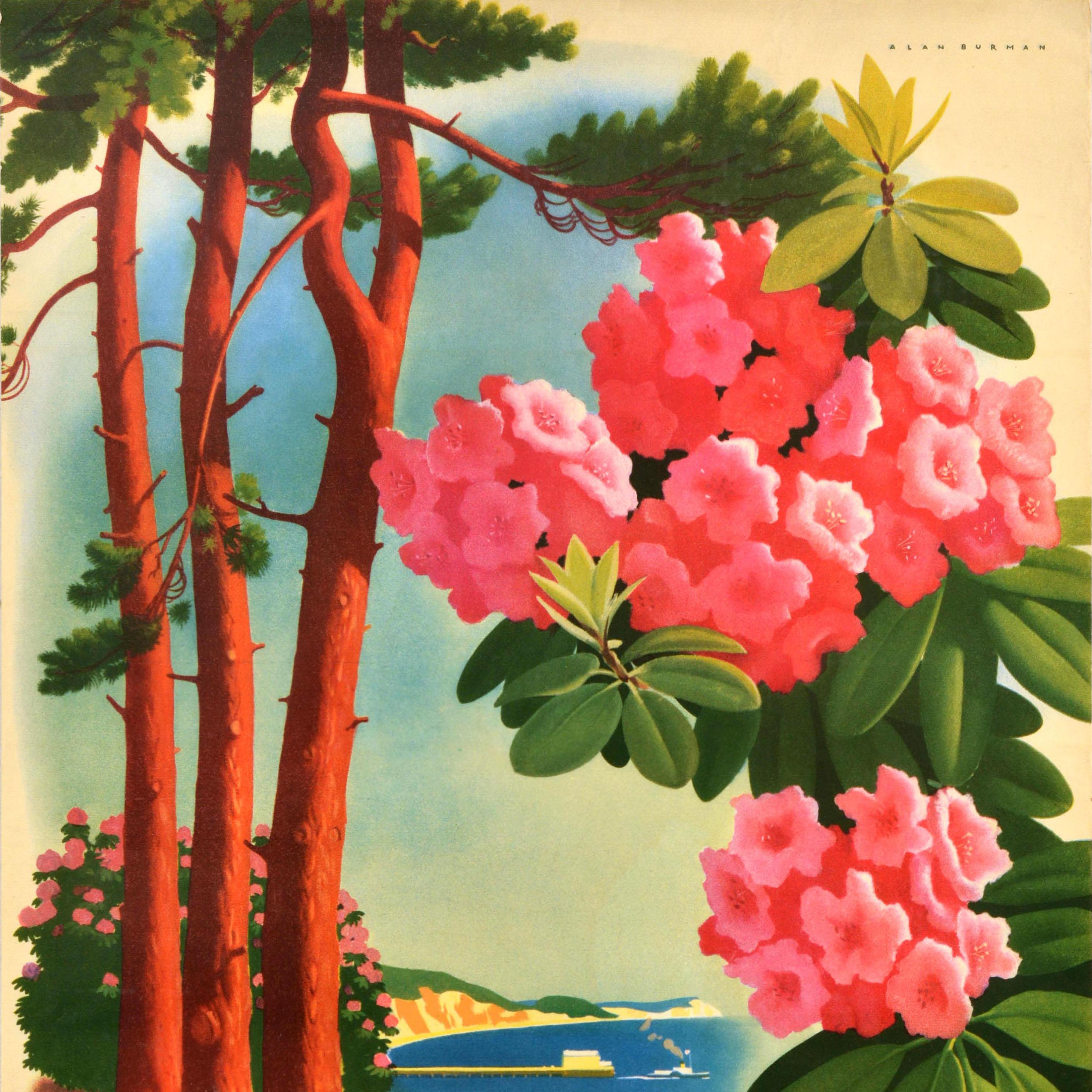 Britannico Poster di viaggio originale d'epoca Bournemouth All Seasons Resort British Railways in vendita