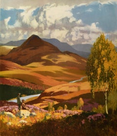 Original-Vintage-Reiseplakat „ Britain In Autumn Countryside“, Norman Wilkinson