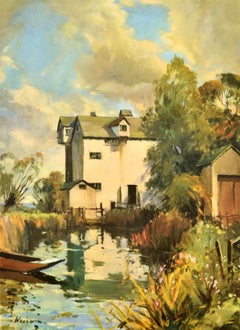 Original Vintage Travel Poster Essex Moulsham Mill Chelmsford British Railways