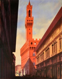 Original Vintage Travel Poster Firenze Florence ENIT Italy Tuscany Palazzo