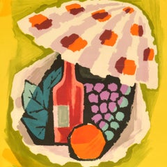 Original Vintage Travel Poster Fly BEA To The Sun Sea Shell Wine Hans Unger Art