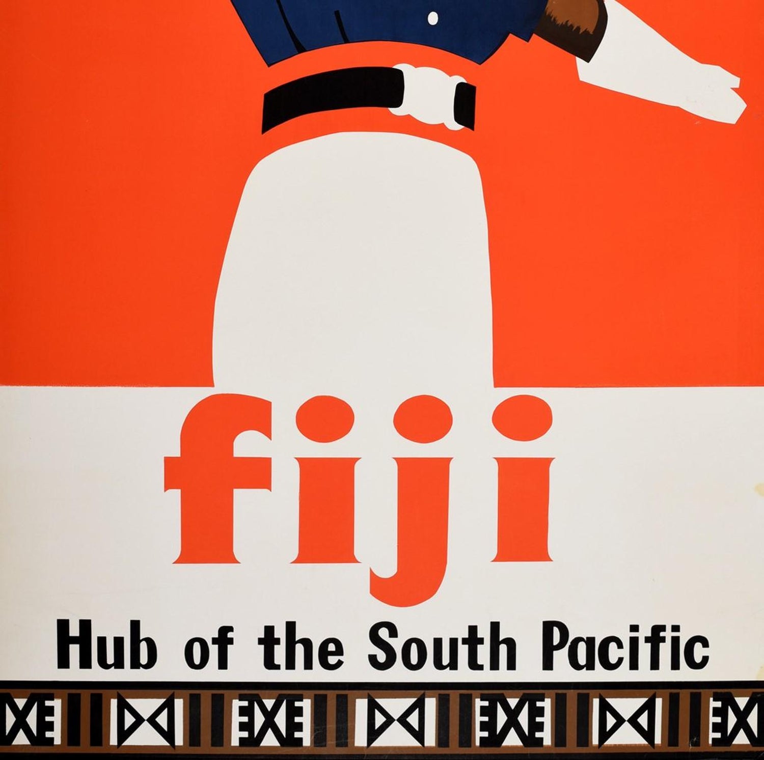 Fiji Islands  South Pacific   Vintage 1950's Style  Travel Decal Sticker