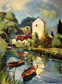 Original Vintage Travel Poster Hertfordshire Sawbridgeworth British Railway UK