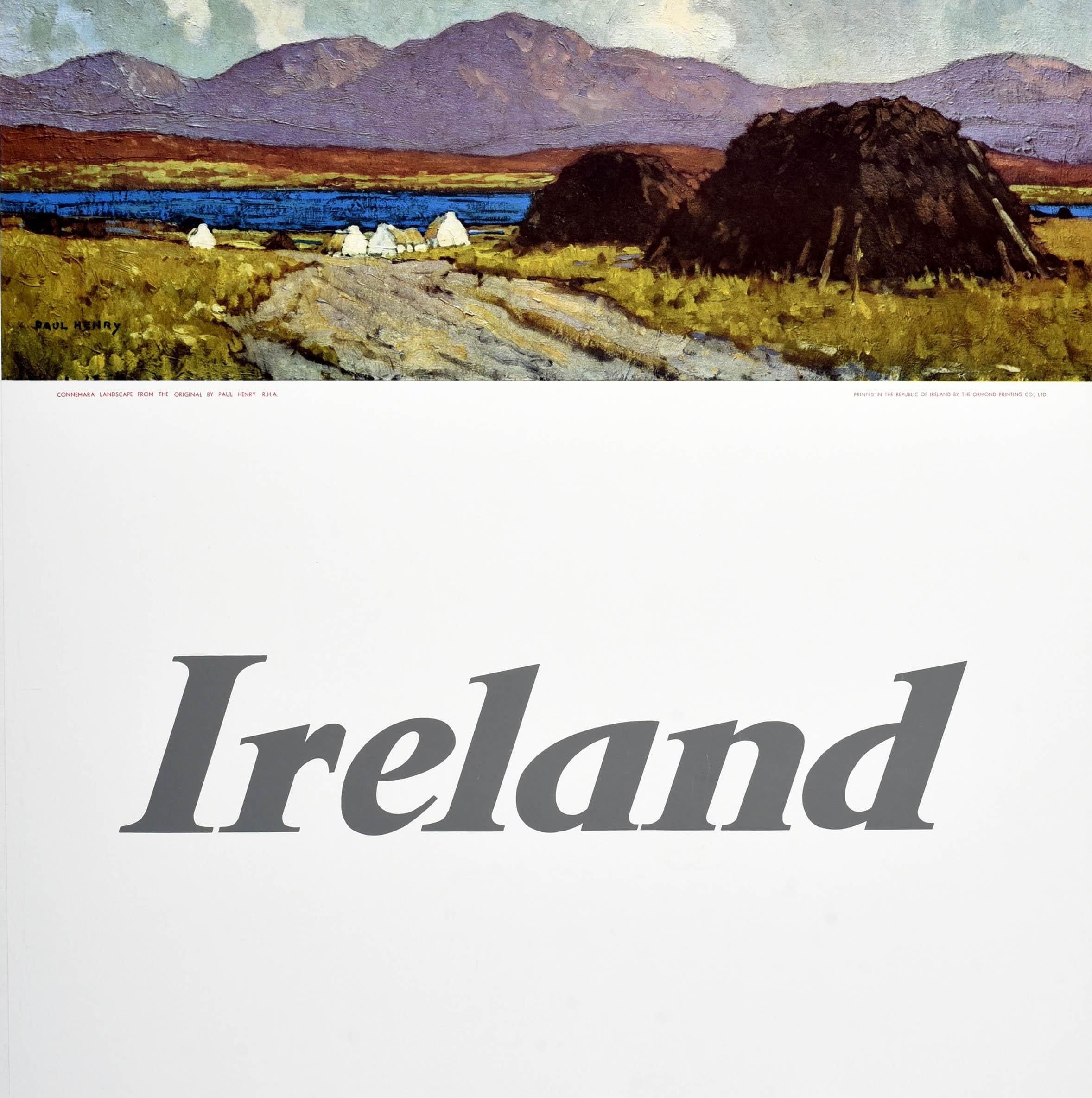 Original Vintage Travel Poster Ireland Connemara County Galway Paul Henry Art In Good Condition In London, GB
