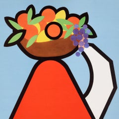 Original Vintage Travel Poster Italia Italy Fruit Midcentury Modern ENIT Design