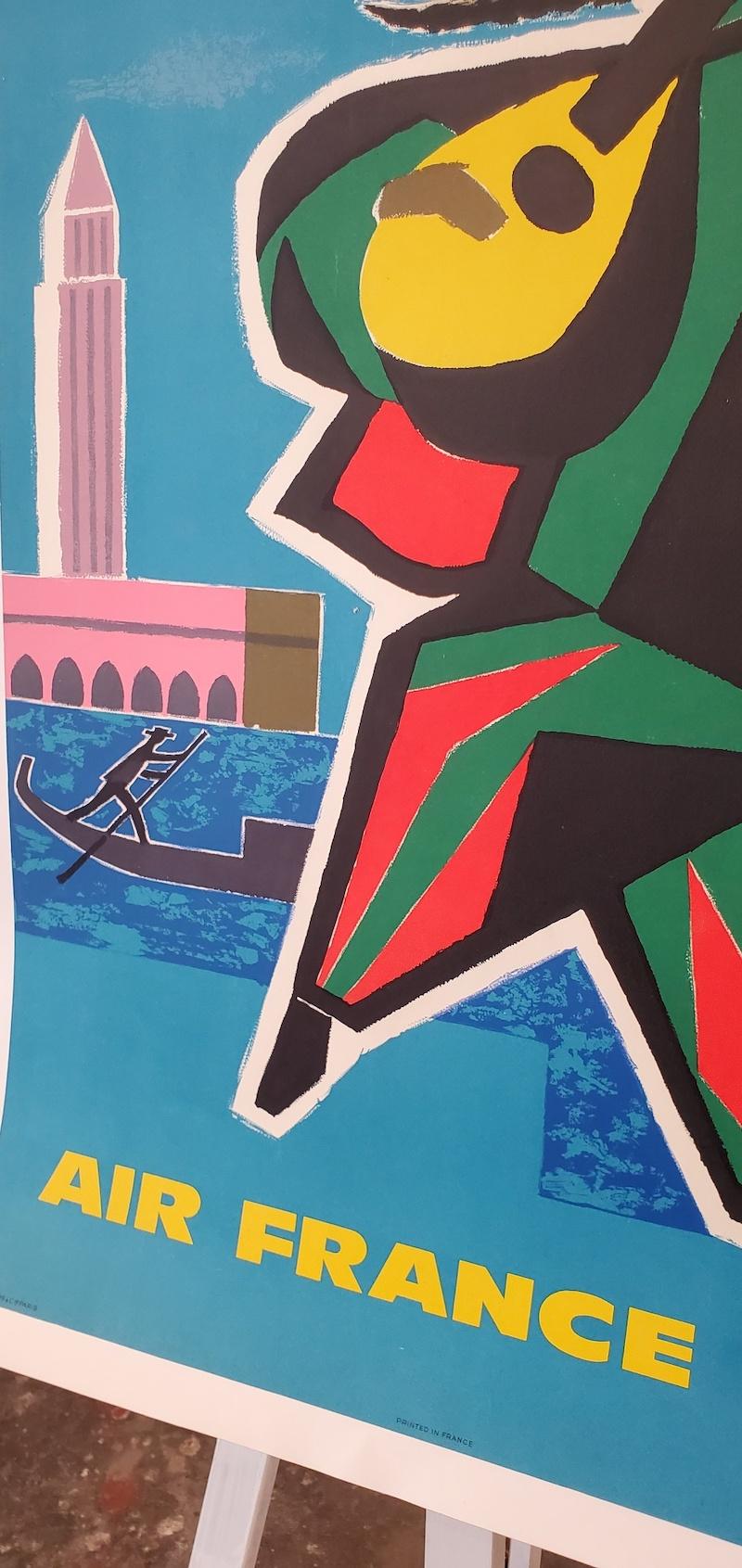 Original-Vintage-Reiseplakat „Italie Air France“, 1963, Guy Georget (Moderne) im Angebot