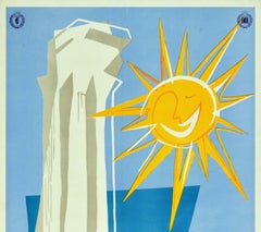 Original Vintage Travel Poster Italie Italy ENIT Ancient Roman Column Fruit Sun