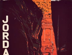 Original Vintage Travel Poster Jordanien Jordan The Holy Land Petra Ancient City