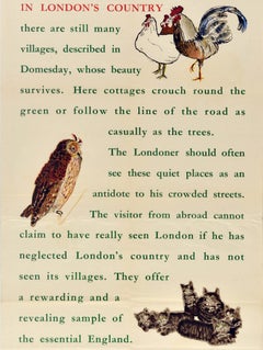 Original Vintage Travel Poster London Country Village London Transport Deighton