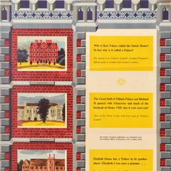 Original Vintage Travel Poster London Landmarks Palaces Kew Richmond UK