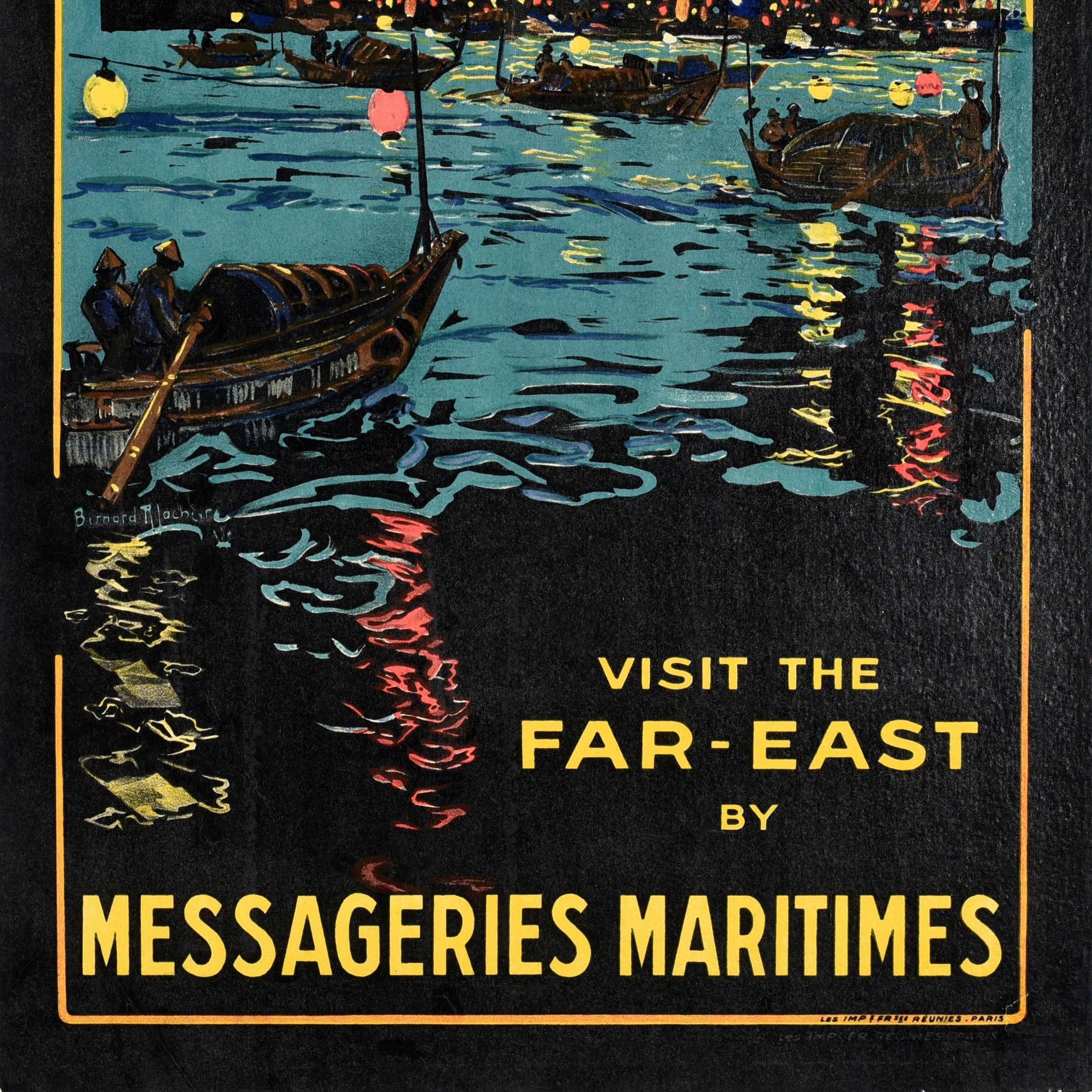 Original-Vintage-Reiseplakat, Nachrichten, Maritimes Far East Shipping, Englisch (Französisch) im Angebot