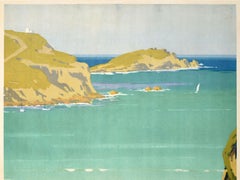 Original Vintage Travel Poster Newquay On The Cornish Coast GWR Cornwall Beach