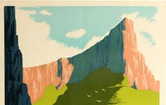 Original Vintage Travel Poster Northern Ireland Giant's Causeway Amphitheatre