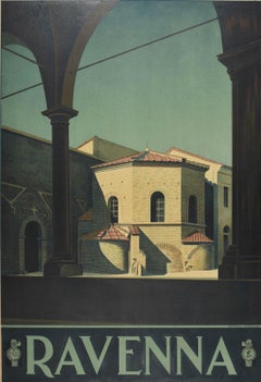 Original Vintage Travel Poster Ravenna Italy ENIT Arian Baptistery Guerrini