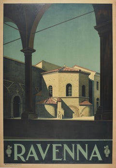 Original Vintage Travel Poster Ravenna Italy ENIT Arian Baptistery Guerrini